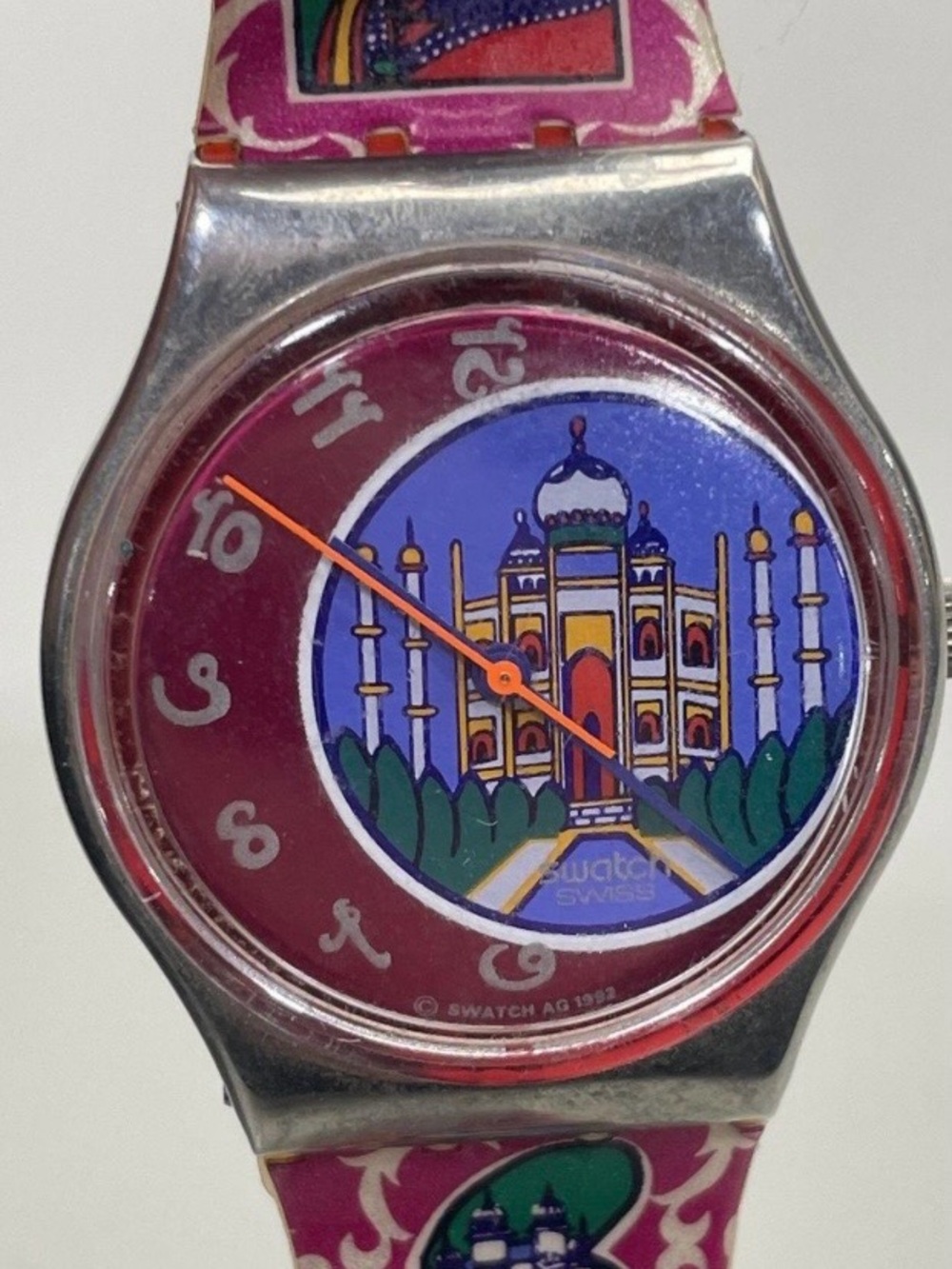 Swatch Pink & Blue Taj Mahal Graphic Watch - Picture 5 of 8